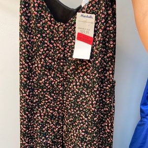 sienna sky floral midi dress